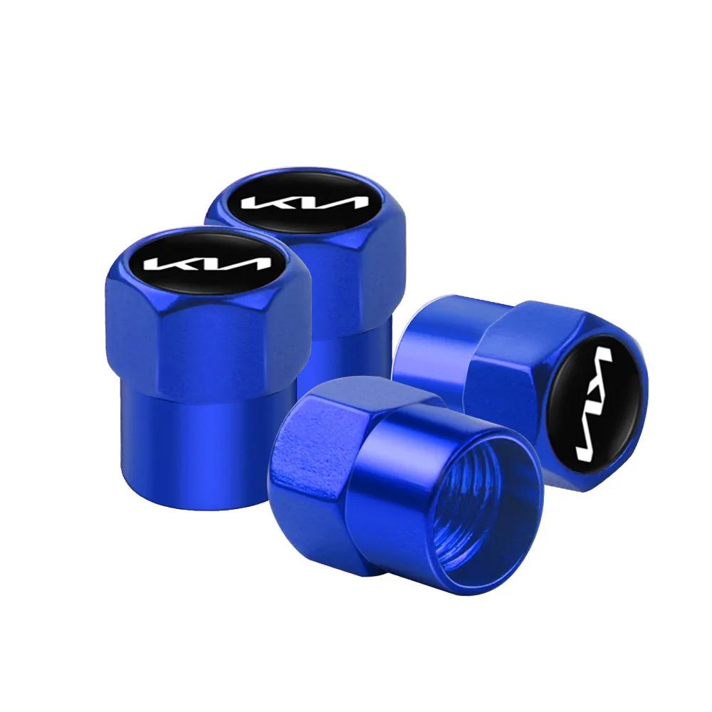 AADU1 4pcs Car Wheel Tires Valves Tyre Stem Caps For Kia Picanto Soul Rio Sportage Niro Morning Ceed Cerato