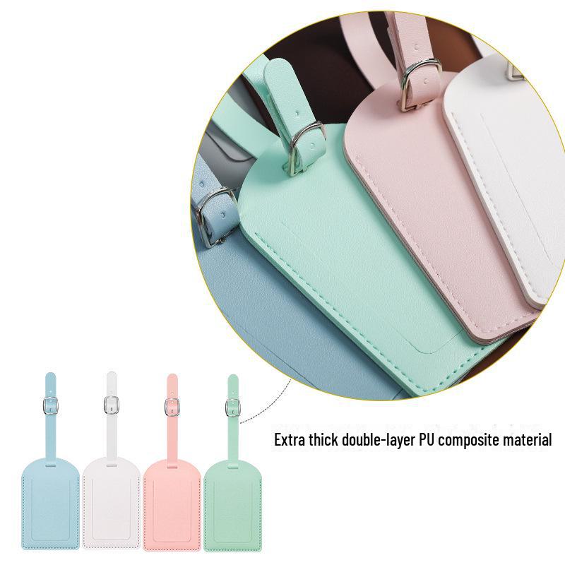 Шикарная бирка для багажа PU Li: Утолщенный, анти-потеряющийся, легкий, однотонный с логотипом