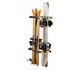 Folding Hitch Mounted Ski & Snowboard Rack, Fits 50 mm Receiver, Carries up to 6 Pairs of Skis or 4 Snowboards, Adjustable Hitch-Mounted Rack for Car