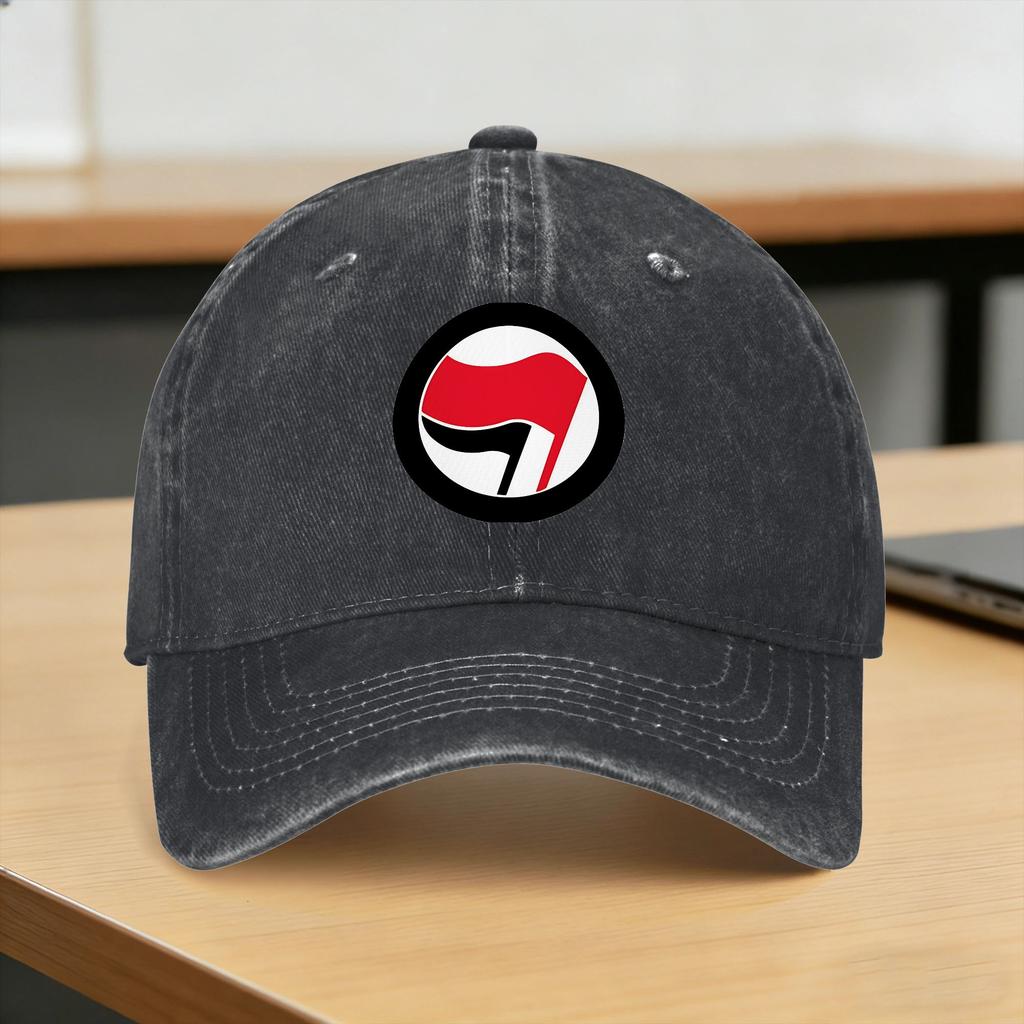 Antifa Anarcho Washed Baseball Cap Casual Sun Trucker Hat Summer Couple Women Kpop Rock Snapback Cap