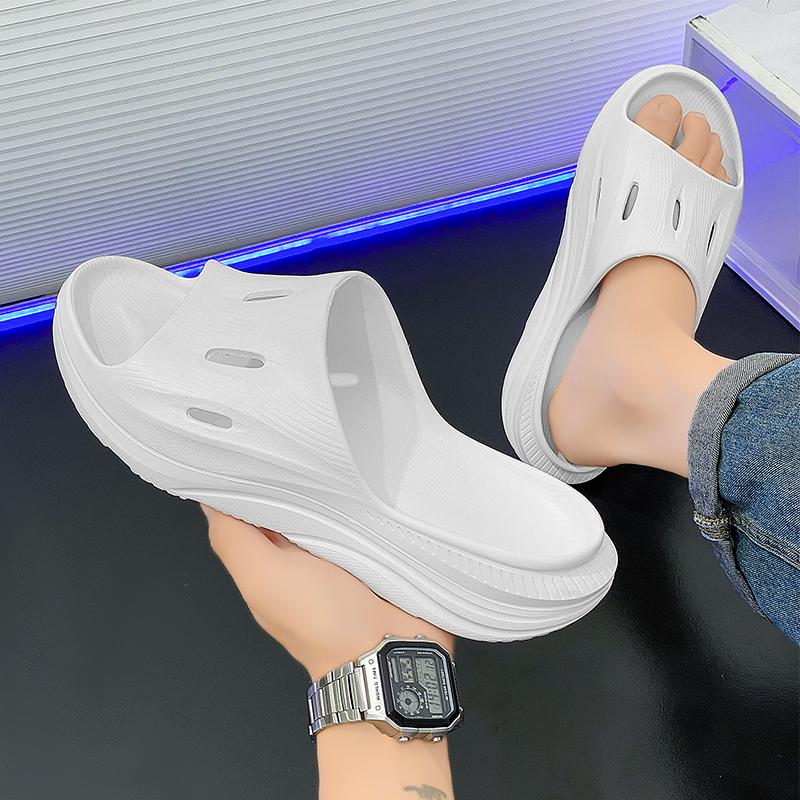 Fashion Men's Casual Thick Soled Non-slip Sandals Light Comfortable Beach Slippers Family Bathroom Men's Shoes 2024 New