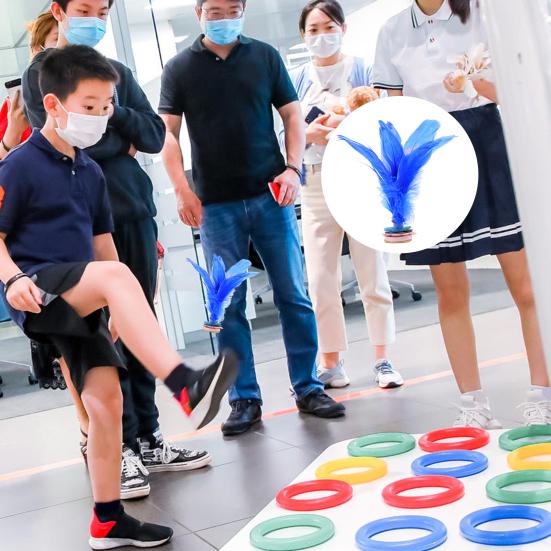 Kick Shuttlecock Stable Base Bright Color Improve Hand-eye Coordination Fluffy Primary Secondary School