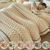 Carved Velvet Warm Autumn Winter Blanket for Bed Home Soft Fluffy Sofa Blanket Cozy Warmth Coral Flannel Sofa Cover Blanket Nap