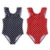 Girls Swimwear One-piece Swimsuit Summer Children Dot Printing Sleeveless Swimwear for Vacation