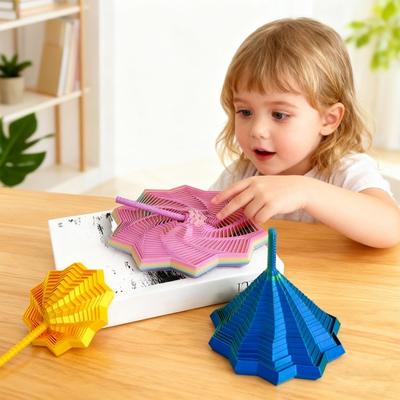 Расширенная сенсорная фиджет-звезда, напечатанная на 3D-принтере вращающаяся башня, фиджет-игрушка, гибкая спиральная звезда с ручкой для снятия стресса, аксессуар для офисного стола