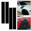 4x Car Hood Fender Decal Stickers Black Stripes Trim Universal Auto Accessories