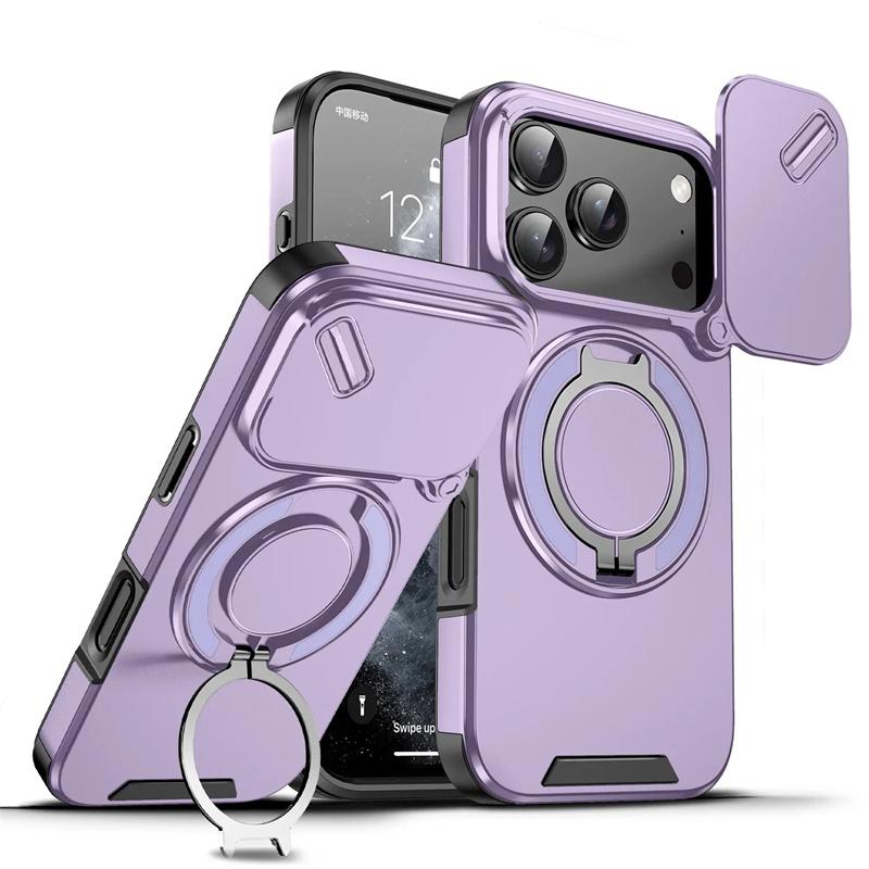 Прочный ударопрочный бронированный чехол для телефона для iphone 17 Pro Max 5G iphone17 Air 17Pro Защита объектива Магнитное кольцо-подставка для автомобиля Чехол