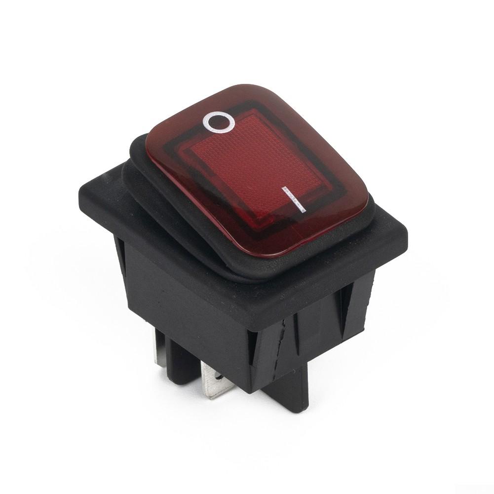 Rectangle Rocker Switch Waterproof 20A DPST IP67 Illuminated