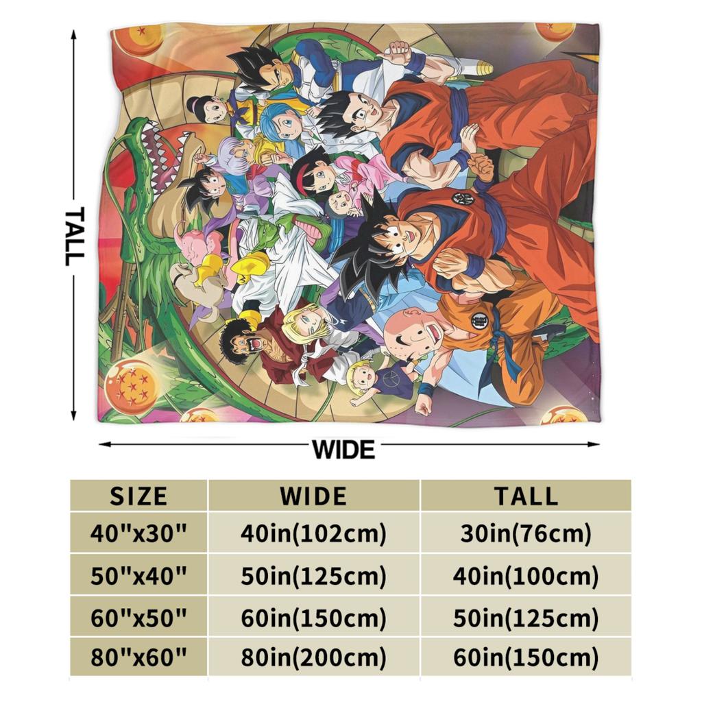 Фланелевое одеяло из аниме DBZ, модный плед с Гоку для кровати, дивана, диванчика 150*125 см, кусок ковра,
