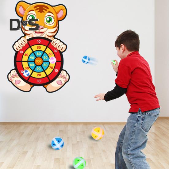 Доска для дартса с животными для детей, безопасный липкий мяч для игр в помещении и на открытом воздухе, игра на координацию и концентрацию, семейная вечеринка, игрушка в подарок