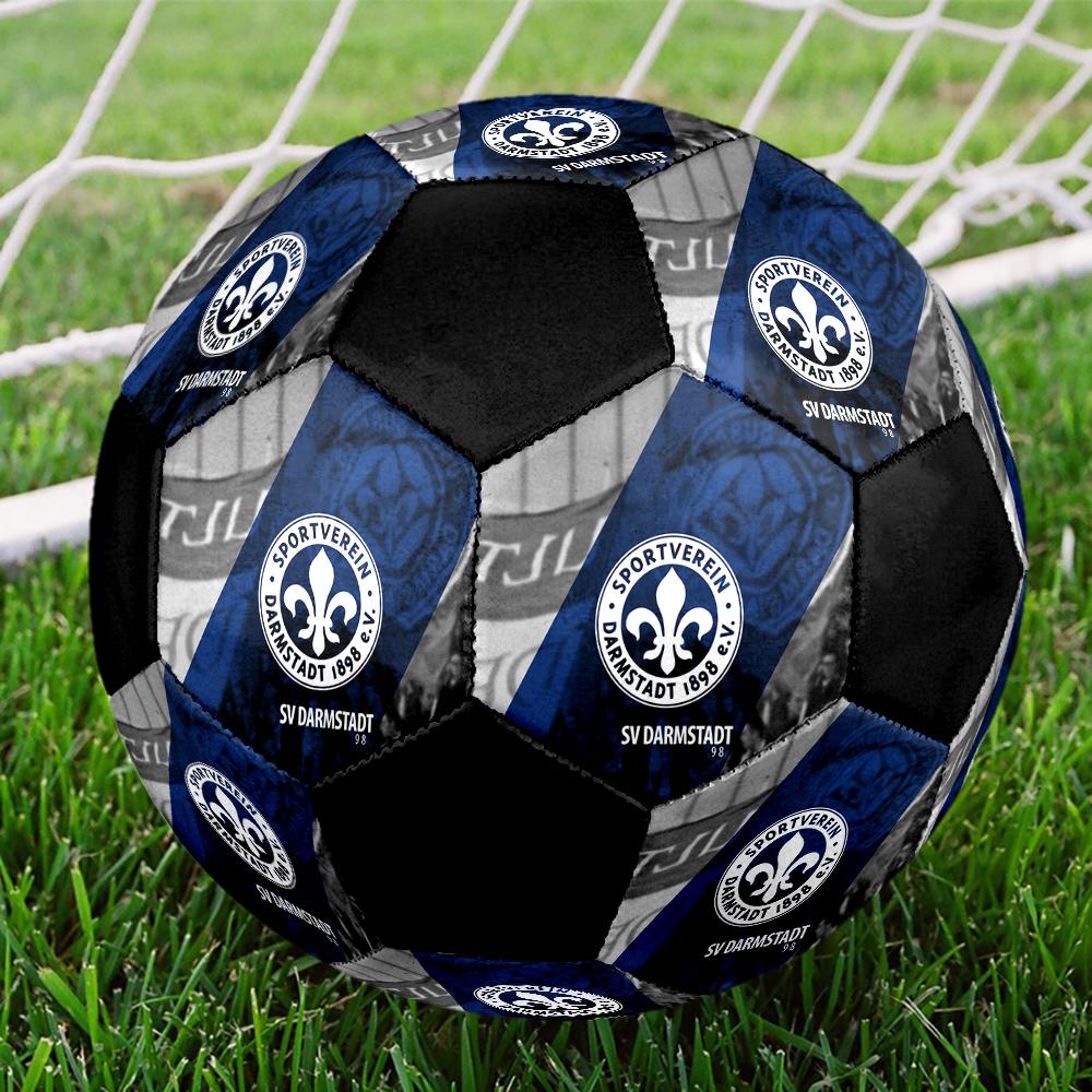 SV Darmstadt 98 Футбольный мяч для зала Цветной Машинная строчка ПВХ Размер 5 Командные тренировки Готов к соревнованиям Прочный Высокий отскок Крутой спортивный подарок