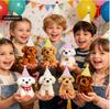 8-24Set Teddy Dogs DIY Adopt A Puppy Party Favors Mini Plush Puppy Stuffed Dogs with House and Stickers for Birthday Party Gifts