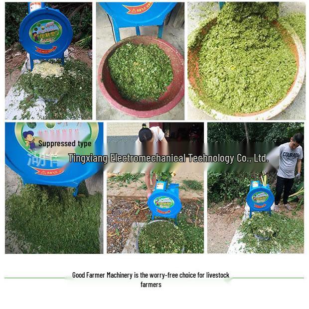 220V Electric Grass Cutter & Fodder Chopper for Small Households: Ideal for Chickens, Ducks, & Pigs