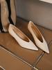 2024 г., новые модели ранней весны, туфли с острым носком и глубоким V-образным каблуком, женские туфли из лакированной кожи на низком каблуке
