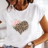 Lovely Sweet Leopard Trend Clothing Casual Short Sleeve Women 90s Print Lady Female Graphic T-shirt Tee Top Fashion T Shirt