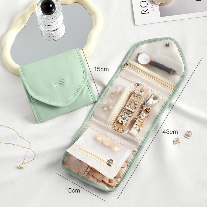 Популярный Складной Рулон для Ювелирных Изделий Дорожный Органайзер Портативный для Путешествий Серьги Кольца Бриллиантовые Ожерелья Броши Сумка для Хранения