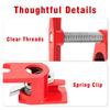 1/2" 3/4" Heavy Duty Pipe Clamp Wood Gluing Pipe Clamp Set Woodworking Board Conntacting Fixture Carpenter Hand Tool