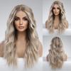 BLONDE UNICORN Темно-коричневые средние прямые волосы на шнуровке спереди, синтетические парики для черно-белых женщин, термостойкие для повседневных вечеринок