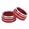 Air Conditioning Knob Trims Rings Red Aluminum Alloy Decoration Replacement for Camry 2018 2020