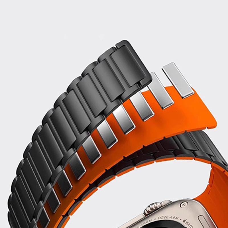 For Apple Watch Band 46mm 42mm 45mm 44mm 40mm 49mm 41mm 38mm Silicone Magnetic Bracelet iWatch Series 10 9 8 7 Se Ultra 2 Strap