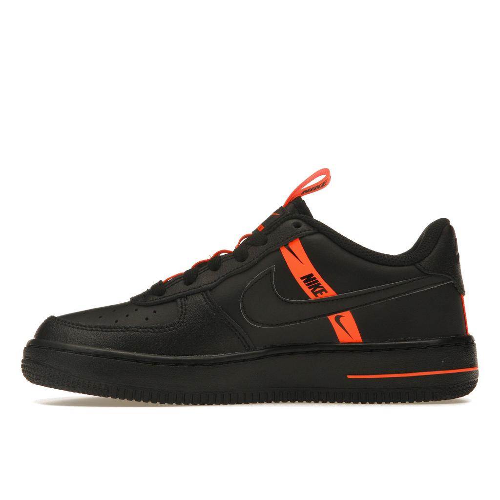 Nike Air Force 1 LV8 KSA GS Worldwide Pack — Детские кроссовки черного цвета Total Orange CT4683-001