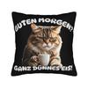 Decorative Pillowcase Guten Morgen Ganz Dnnes Eis Merchandise Seat Throw Pillow Case Cover Zippered Multi-Size
