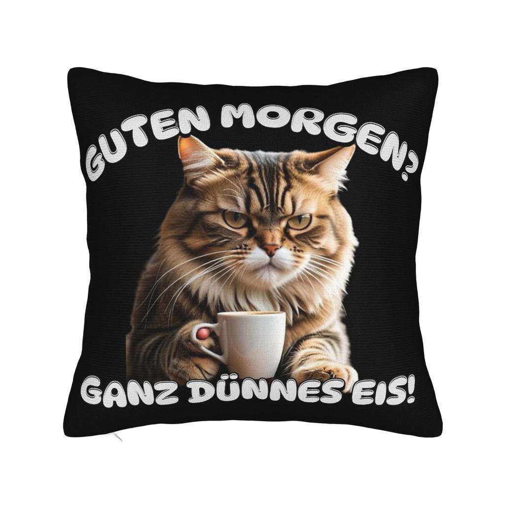 Decorative Pillowcase Guten Morgen Ganz Dnnes Eis Merchandise Seat Throw Pillow Case Cover Zippered Multi-Size