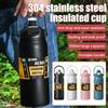 Портативный термос с соломинкой, термокружка из нержавеющей стали 304, стакан, кофейная чашка, спортивные термосы, бутылка с холодной и горячей водой