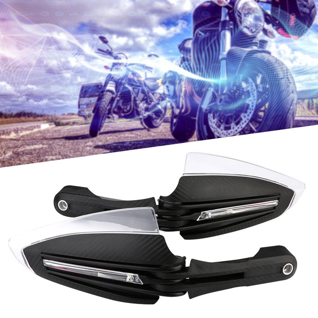 2pcs 7 8  Universal Motorcycle Hand Guards LED Turn Signal DRL Indicator Protector