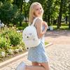 Мультяшный Милый Тюлень Рюкзак Однотонный Простой Пушистый Тюлень Школьная сумка Универсальный Легкий Сумка на плечо Женские Девочка Аксессуары