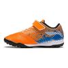 Li Ning Kids Assault Velcro Non-Slip Shock Absorbing Durable Lightweight Low-Top Soccer Shoes Kids Soccer Shoes Blue Orange YKGS004-1