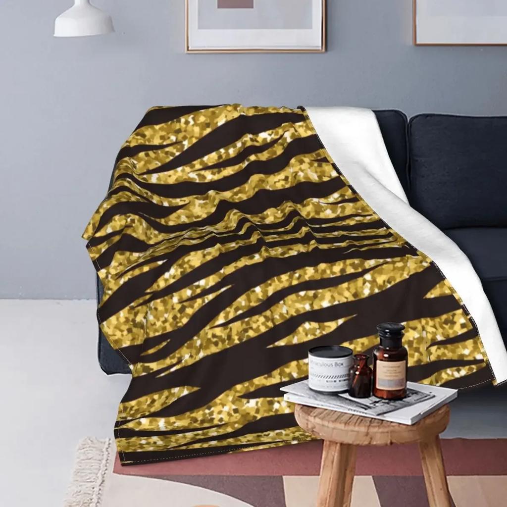 Теплое мягкое покрывало размера King Queen Full Size, коричневое фланелевое одеяло с тигровым принтом, полосатое, с рисунком из меха животных, удобное флисовое одеяло