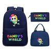 Новый мерч игры Dandy's world, персонализированная печать, школьный рюкзак из трех предметов для начальной и средней школы