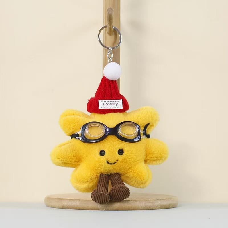 Плюшевая игрушка Подсолнух из короткого велюра для девочек и мальчиков, украшение для рюкзака, подарок