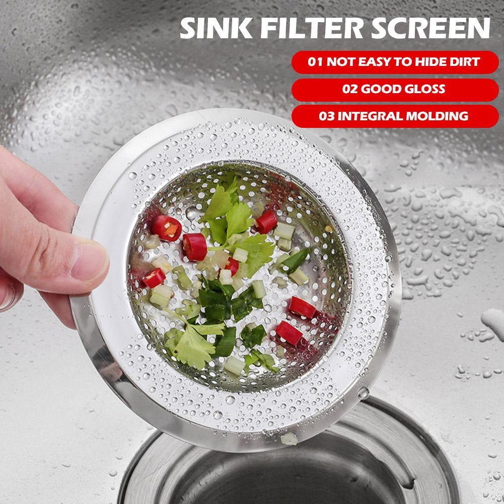 Kitchen Water Sink Filter Sink Mesh Strainer Kitchen Shower Bathroom Drain Cover Hair D2N3
