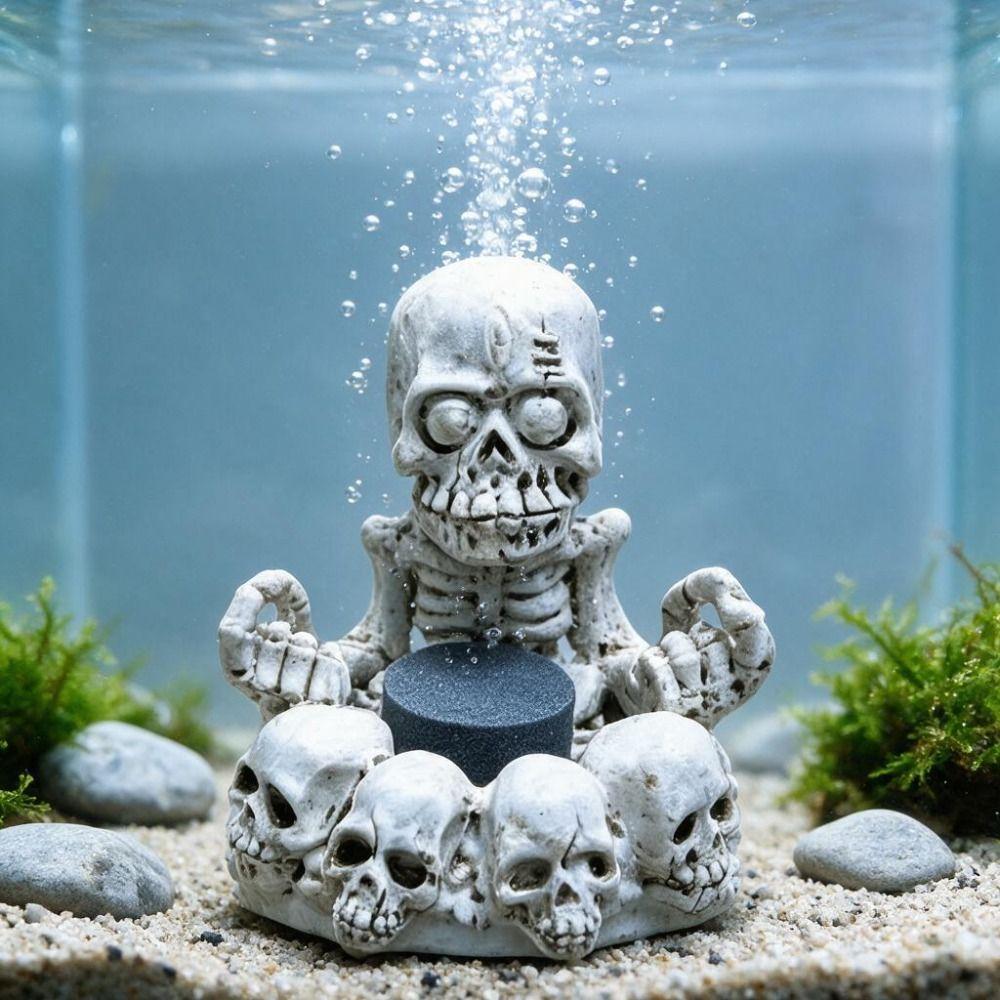 Simulated Fish Tank Skeleton Landscaping Resin Reptile Tank Skeleton Ornament Reptile Pet Cage