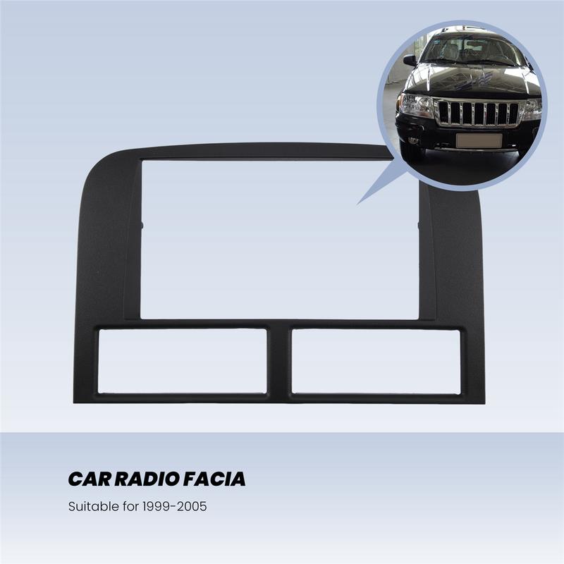 Car Radio Fascia for Jeep Grand Cherokee 1999-2005 Panel Dash Kit Trim Fascia Plate Stereo Console Cover Bezel Adapter