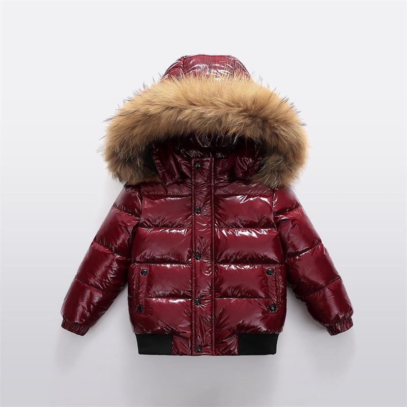 Children's Down Jacket Thick Warm Kids Down Coat Hood Boys Girls Puffer Outwear Windproof Teenagers Winter Jacket