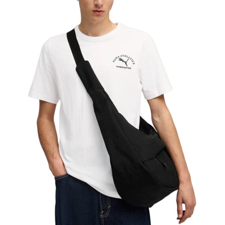 Puma Essentials Athletics Модная мягкая универсальная футболка с круглым вырезом и коротким рукавом для мужчин Топы 692936-02