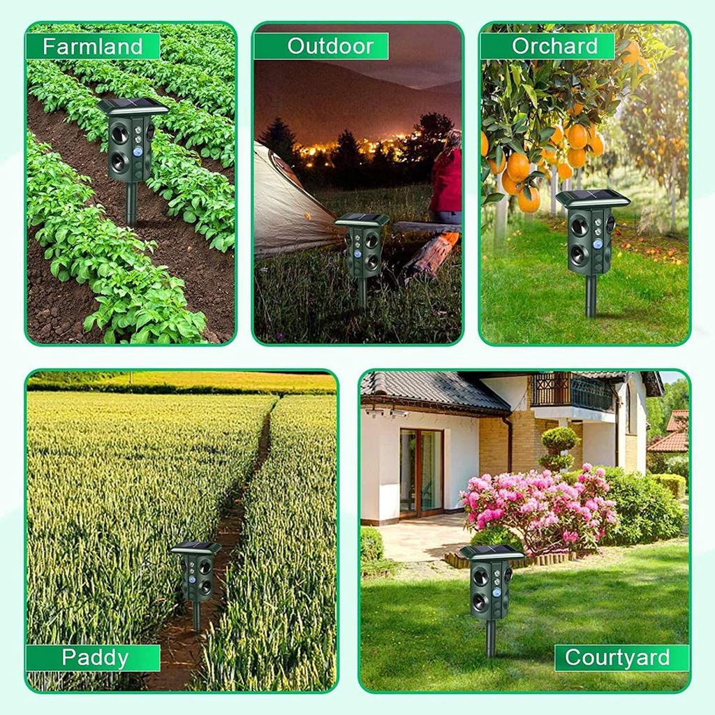 High-Power Multifunctional Animal Repeller: Bird, Snake, Mouse Control for Outdoors