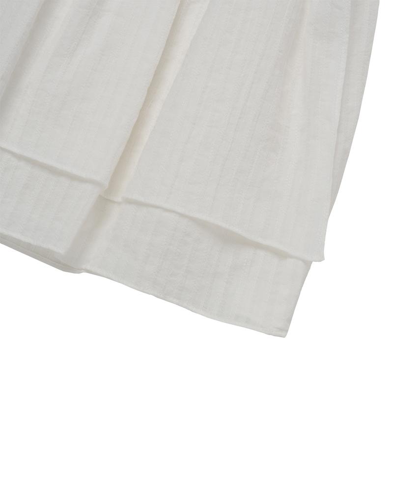 Canvas Double Wrap Mini Skirt_White