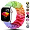 Ремешок-скранчл для Apple watch band 44мм 40мм 41мм 45мм 38 42мм 49мм Эластичный нейлоновый браслет iWatch series 3 6 se 7 8 9 ultra 2