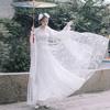 Китайский женский костюм Hanfu Платье Фея Белый повседневный костюм