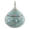 Potiche - Tibor - Porcelaine - Doré Turquoise - Design Oriental