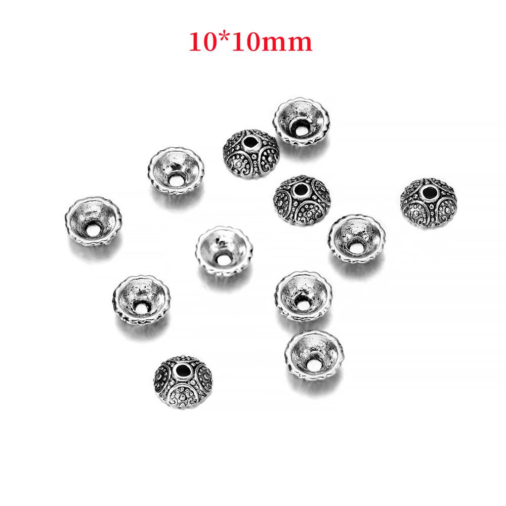 6, 8, 9, 10, 12 мм, колпачки для ювелирных изделий, колпачки для бисера, концевая емкость, выдолбленный цветок, тор, сделай сам, разнесенные друг от друга ювелирные изделия