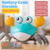 Crawling Crab Baby Toys with Music LED Light Up Musical Toys for Toddler Automatically Avoid Obstacles Interactive Toys for Kids
