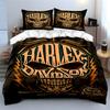 Череп, пламя, логотип Harley-Davidson. Комплекты постельного белья Комплекты пододеяльников Пододеяльники Наволочки(1 * Пододеяльник 2 * Наволочки без одеяла)