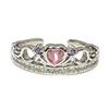 Dream powder crystal crown design sense princess style exquisite open ring female sweet cool light luxury high temperament ring tide