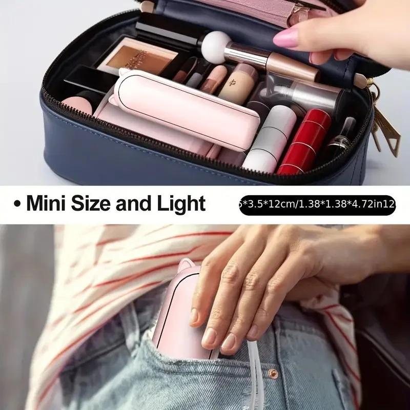 Перезаряжаемый от USB портативный мини-вентилятор с 3 регулируемыми скоростями, складной ручной вентилятор, подходит для женщин, для путешествий, для использования на открытом воздухе