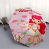 Personalized Name Princess Strawberry Print Umbrella, UV Shielding. It Has Eight Sturdy Ribs for Outdoor Use And Perfect As a Holiday Gift